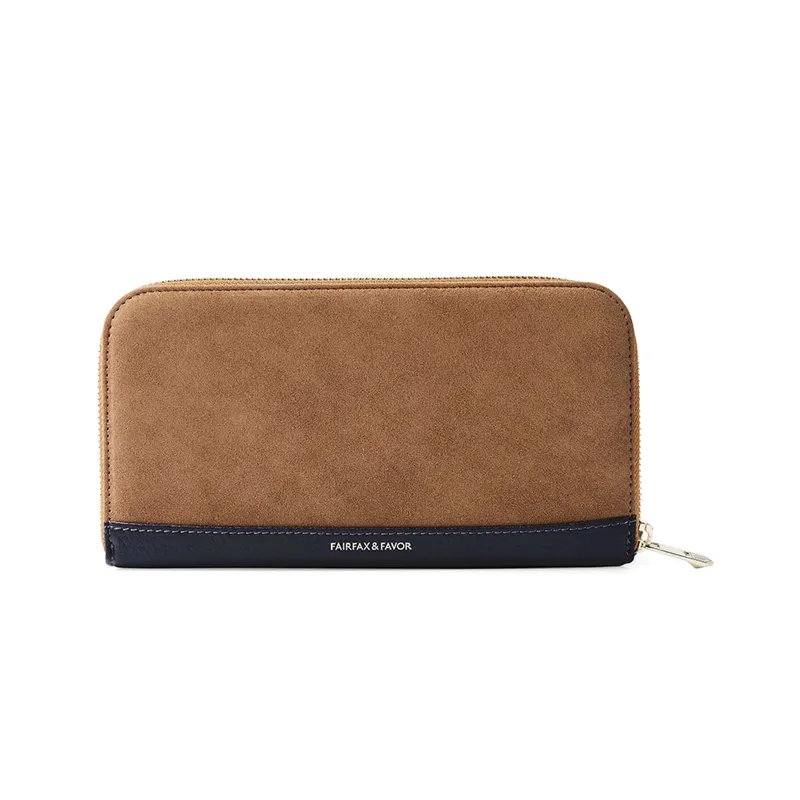 Fairfax and Favor Salisbury Purse - Navy/Tan-3